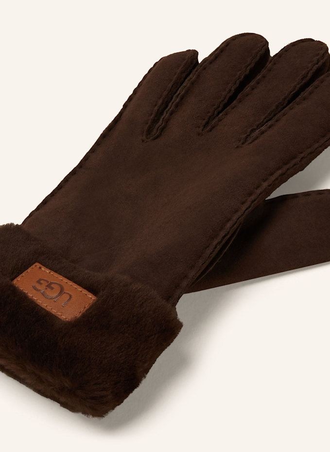 UGG Lederhandschuhe in camel