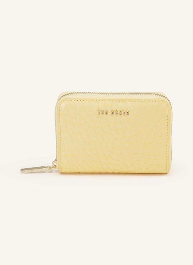 Ted Baker Yellow Leopard Saffiano Envelope Pouch Wrist Clutch - NWT | eBay
