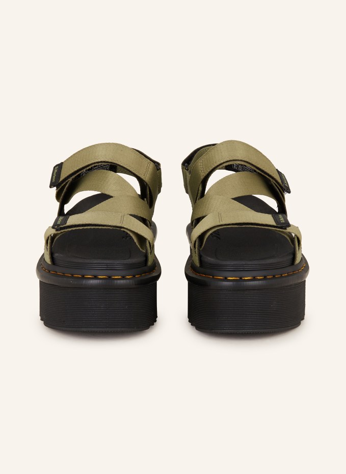 Dr. Martens Plateau Sandalen in oliv