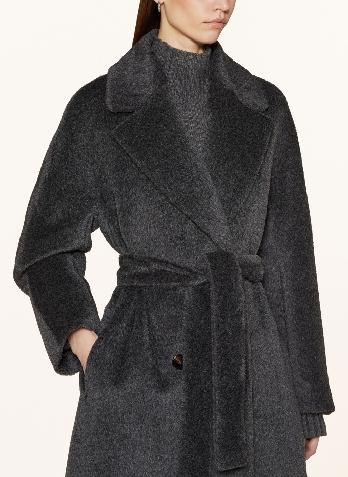 S Max Mara Coat NICOLE with alpaca in dark gray