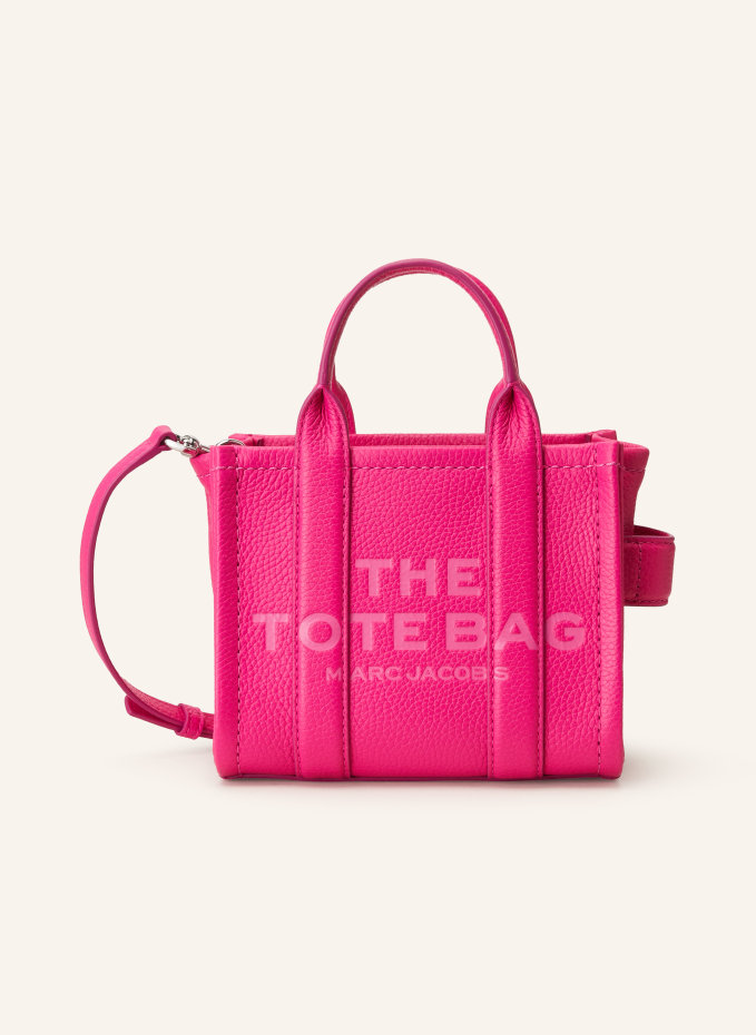 MARC JACOBS Shopper THE CROSSBODY TOTE BAG LEATHER in ecru