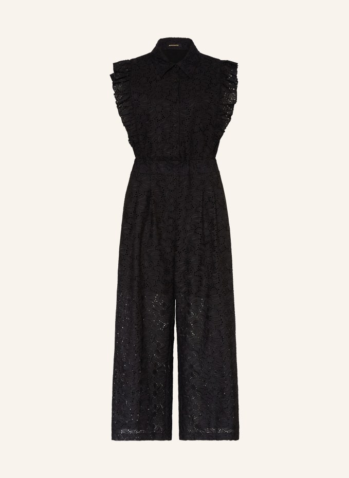 MORE & MORE Jumpsuit aus Lochspitze in schwarz