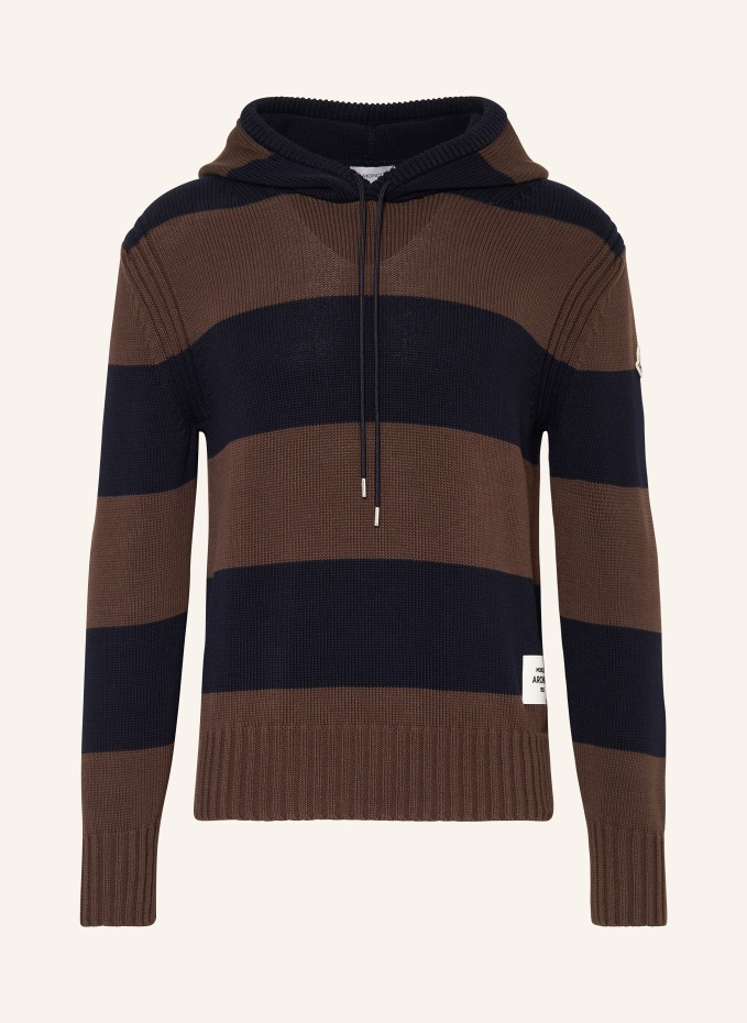 Brown fashion striped hoodie