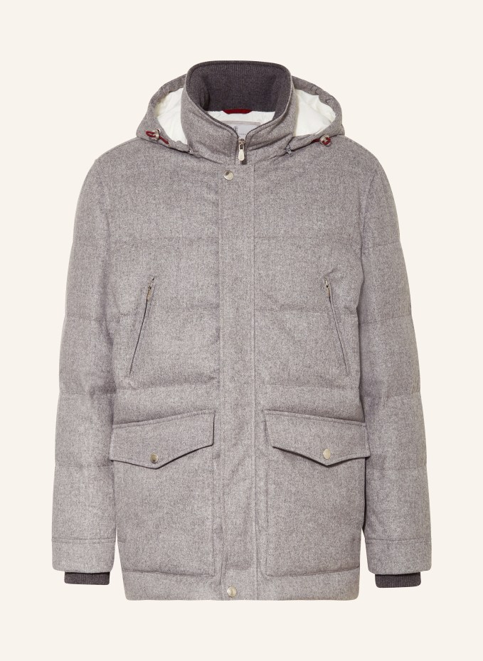 【関税＆送料込み】Brunello Cucinelli Hooded Down Jacket BRUNELLO CUCINELLI Quilted Padded Hooded Shell Down Jacket