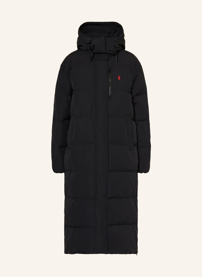 POLO RALPH LAUREN Down jacket with removable hood in dark blue