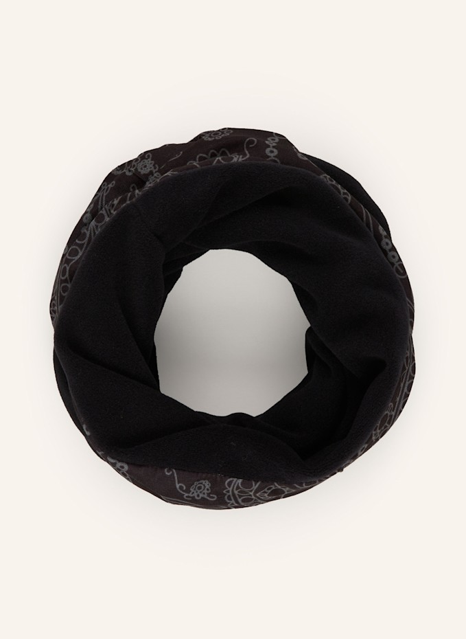 P.A.C. Multifunctional scarf TWISTED FLEECE in black