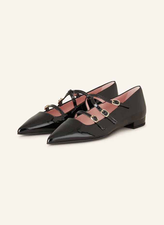 Pretty Ballerinas Mary Jane ballets flats CLEMENTINE in dark red