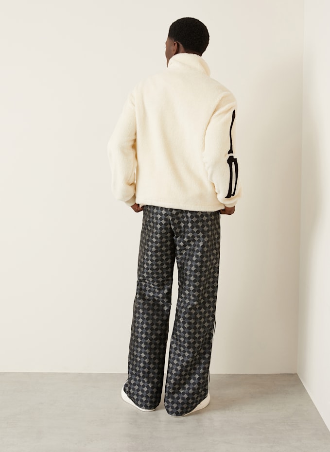 AMIRI Teddyfell-Jacke BONES in weiss