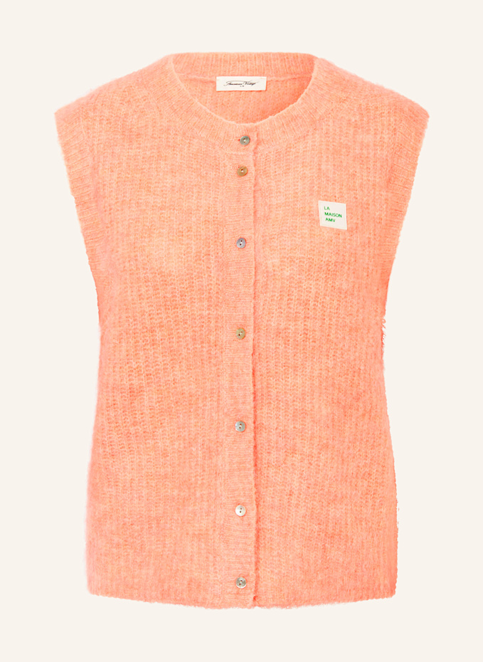 American Vintage Knit vest EAST with alpaca in salmon