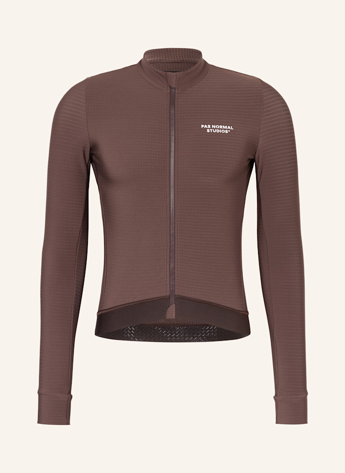 PAS NORMAL STUDIOS Cycling jersey ESSENTIAL in brown
