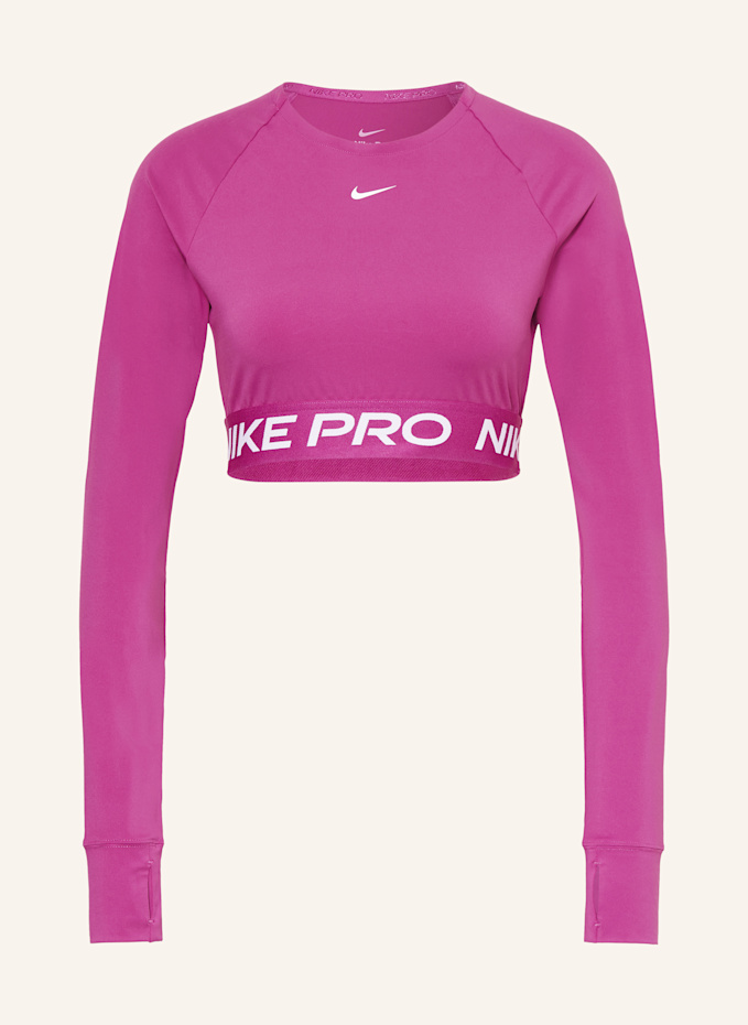 nike pro crop top long sleeve