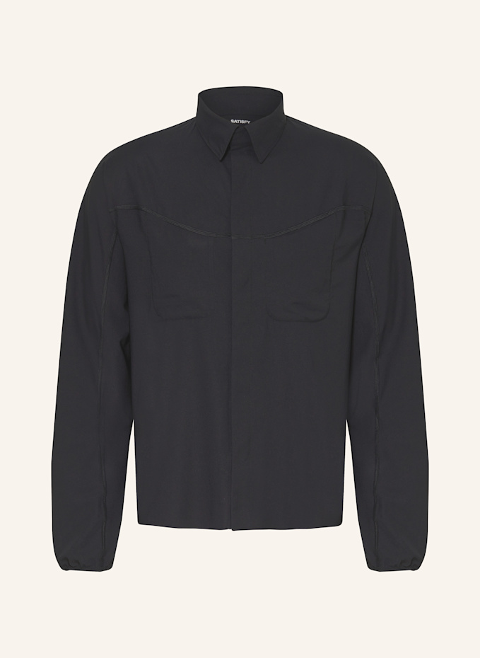SATISFY PEACESHELL RIVER running shirt in black