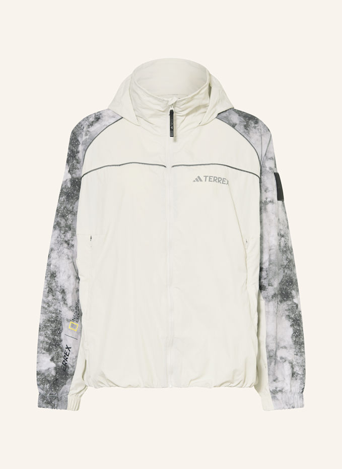 TERREX WIND.RDY ホワイトジャケット adidas TERREX NAT GEO WIND.RDY outdoor jacket in ecru/ light