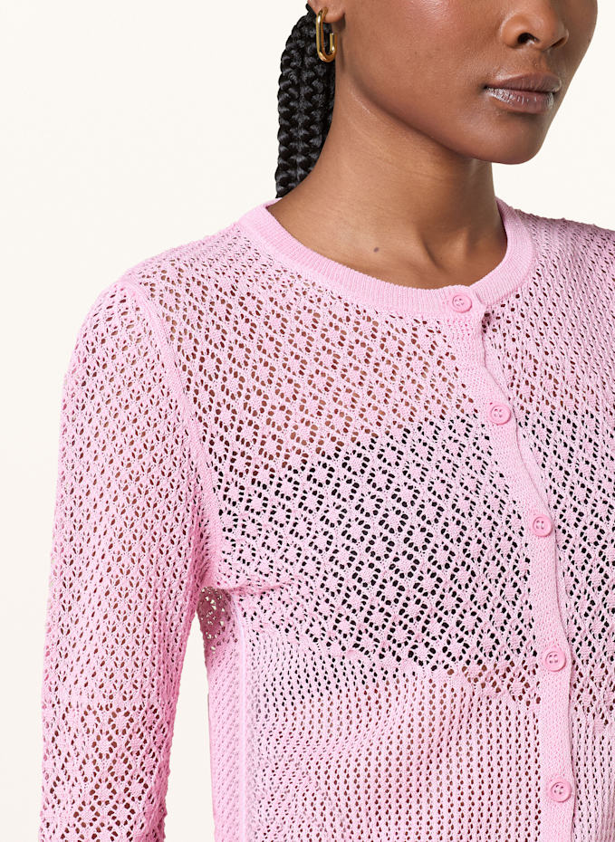 PINKO BAITOU cropped cardigan in pink