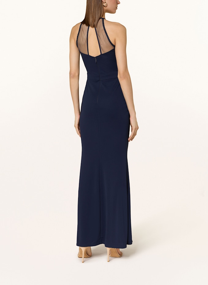 LIPSY Evening dress with lace in dark blue LIPSY Evening dress with lace in dark blue