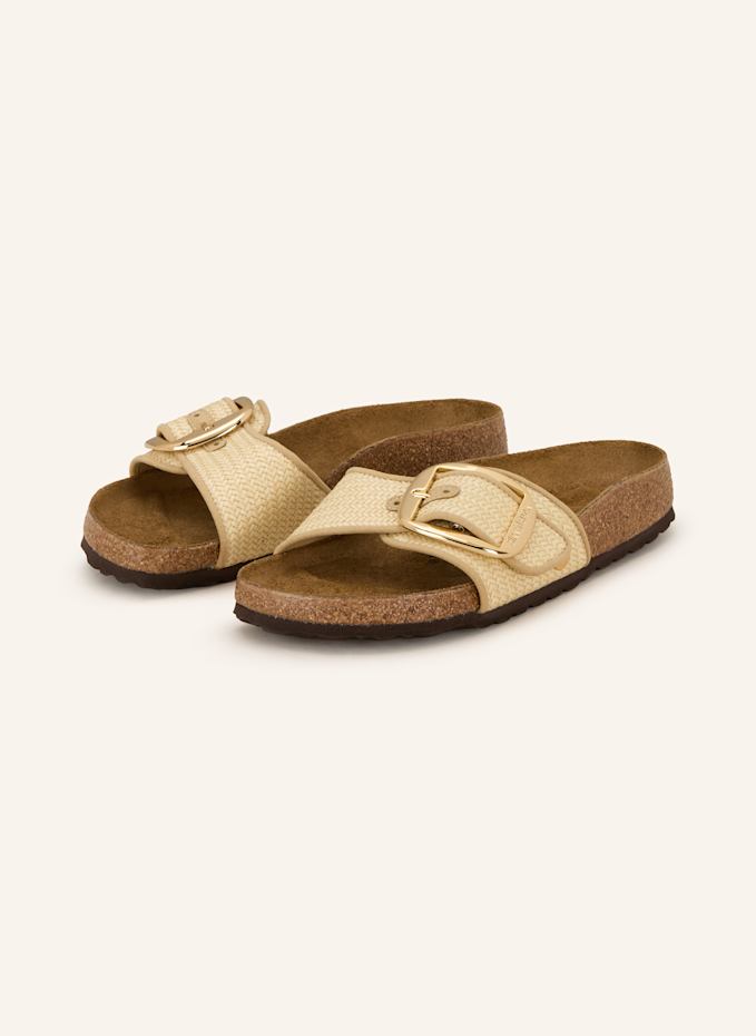 BIRKENSTOCK Slides MADRID BIG BUCKLE RAFFIA in ecru
