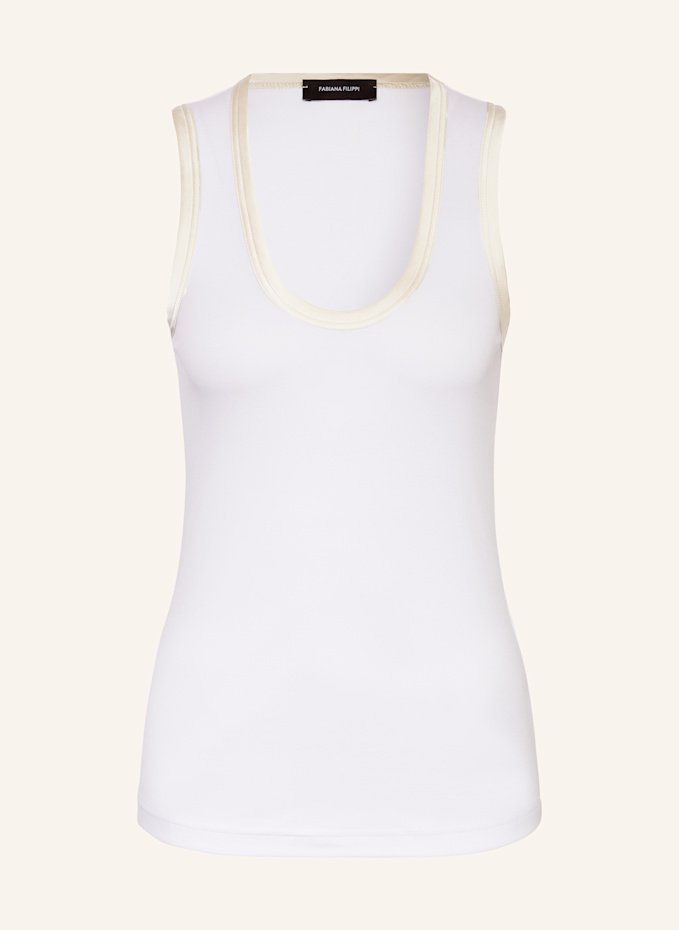 FABIANA FILIPPI Jersey top in white/ cream FABIANA FILIPPI Jersey top in white/ cream