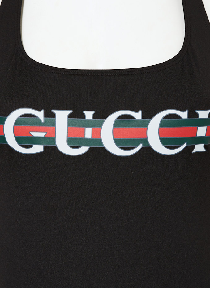 GUCCI Halter neck swimsuit in black