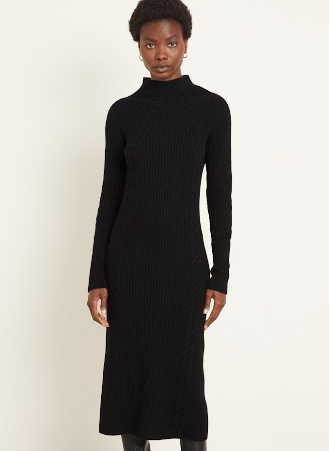 Max Mara Knit dress ZELANDA with cashmere in black Max Mara Knit dress ZELANDA with cashmere in black