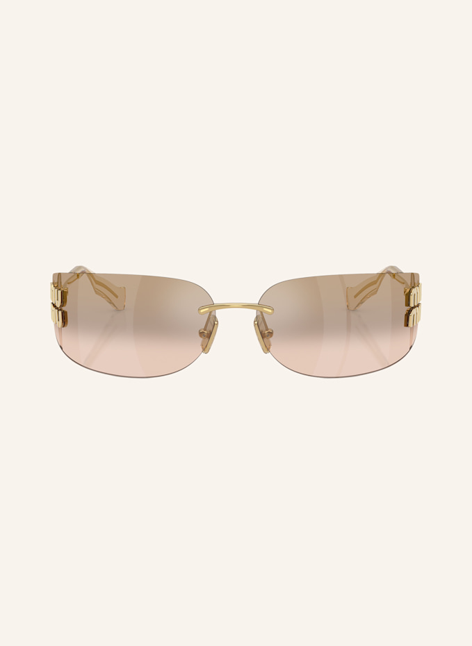 サングラス MiuMiu FW25 Miu Miu - A51S SOLE - ZVN90O (A51S SOLE ZVN90O) Miu Miu MU A51S ZVN90O Pale Gold Pink Women Wrap Sunglasses