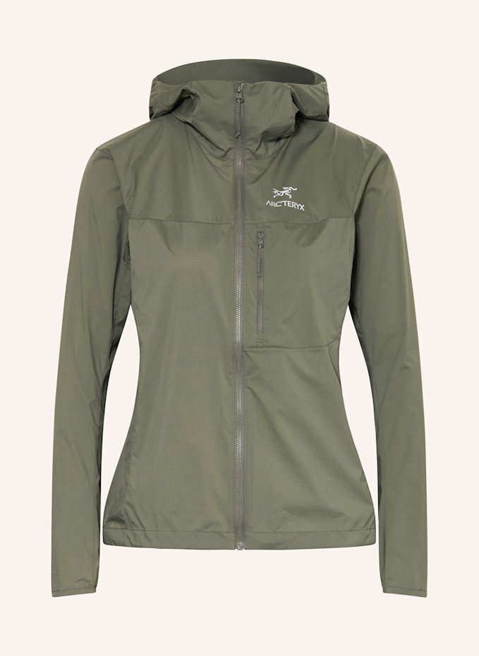 ARC'TERYX Wiatrówka SQUAMISH HOODY kolor oliwkowy