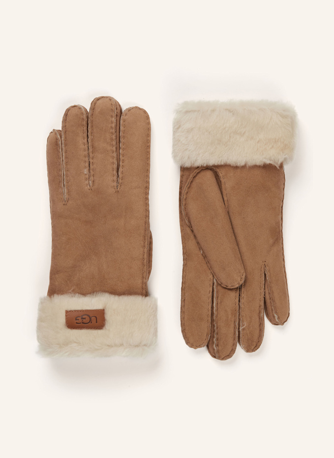 UGG Lederhandschuhe in camel