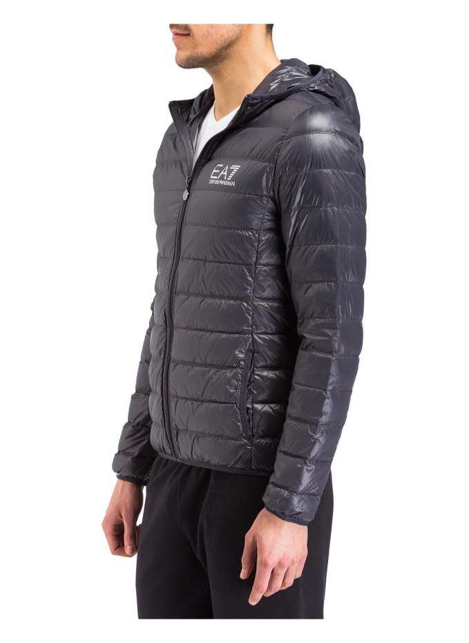 Ea7 train core id outlet down light hoodie jacket