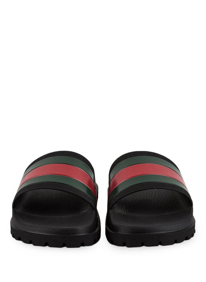 Gucci slides red and hot sale black