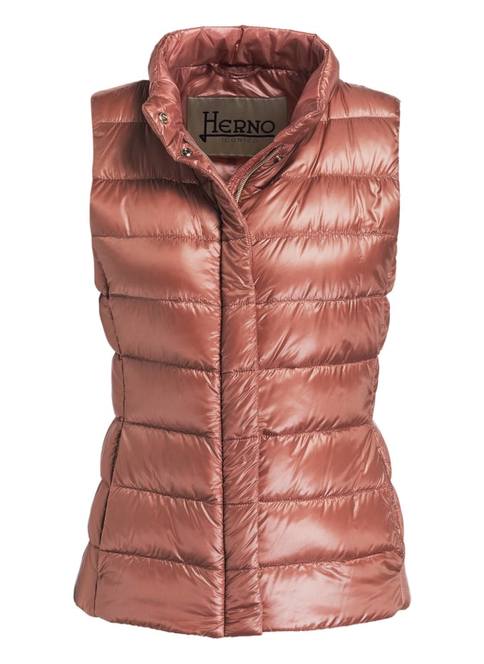 HERNO Down vest GIULIA in taupe