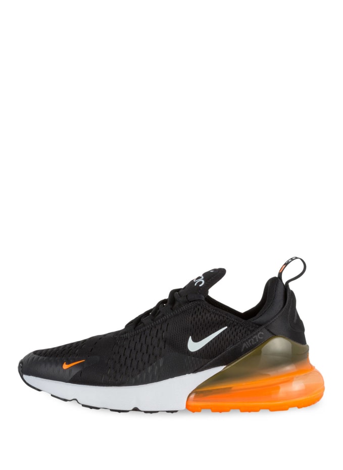 Nike air max 270 black white total orange hotsell