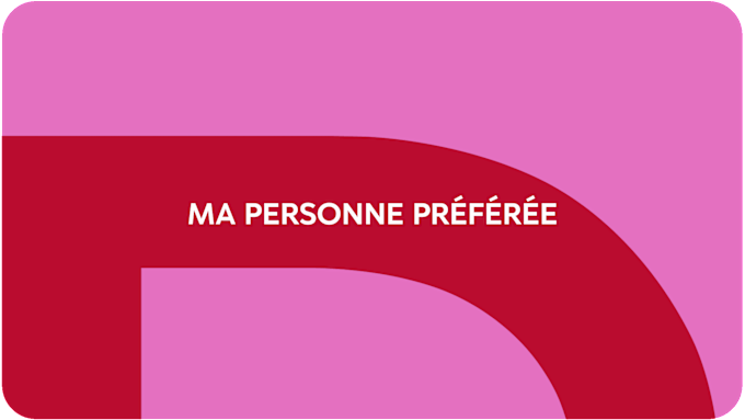 Motif: Ma personne préférée