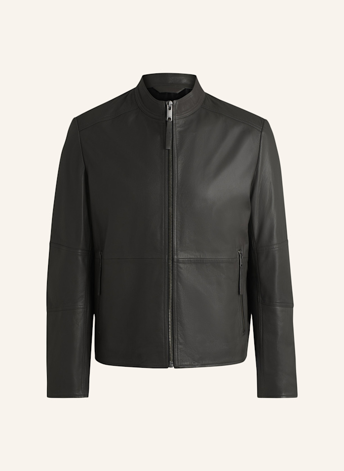 HUGO Leather jacket LOKIS-3 in black