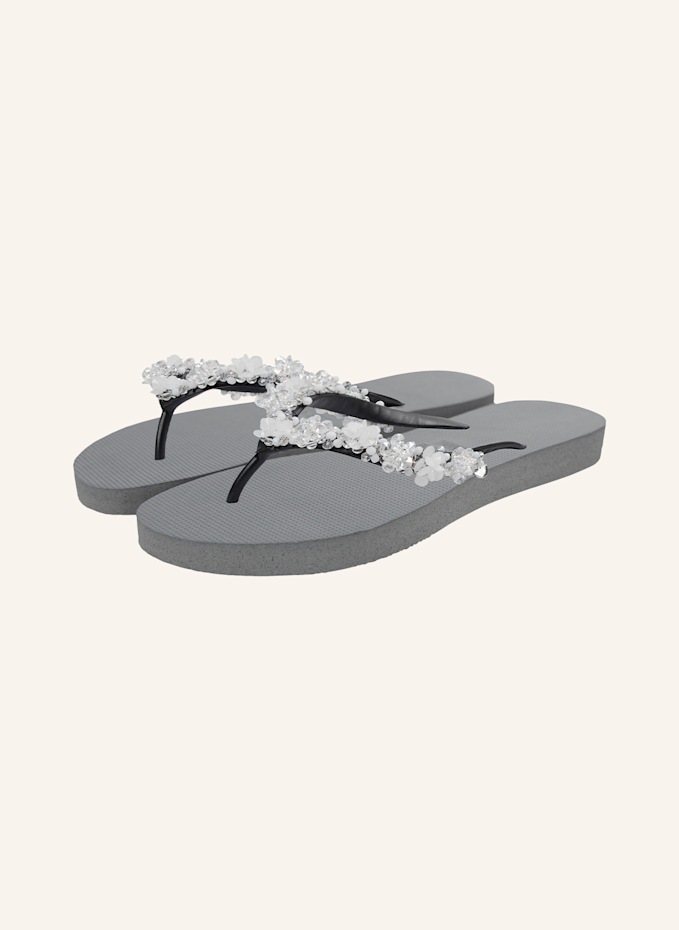 Uzurii Luxury Footwear T-Bar Sandals 'Precious Bloom' in Ochre | ABOUT YOU