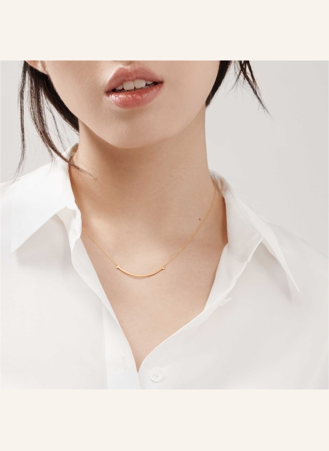 TIFFANY Co. Halskette TIFFANY T SMILE SMALL aus 18 Karat Gold in gold