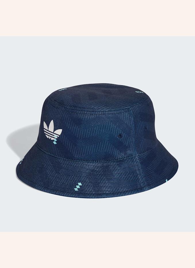 adidas Bucket Hat GERMANY 26 2026 World Cup in dark blue / neon blue