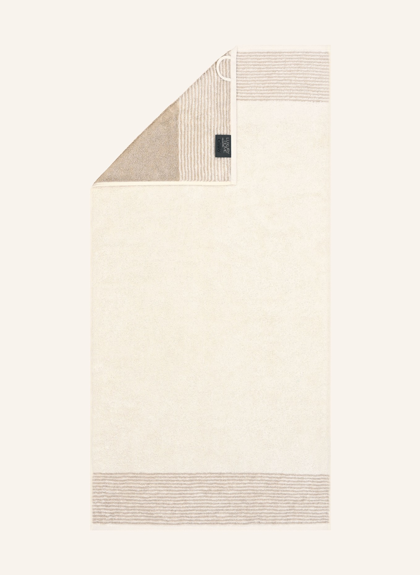 Cawö Serviette LUXURY HOME TWO-ONE: CRÈME / TAUPE