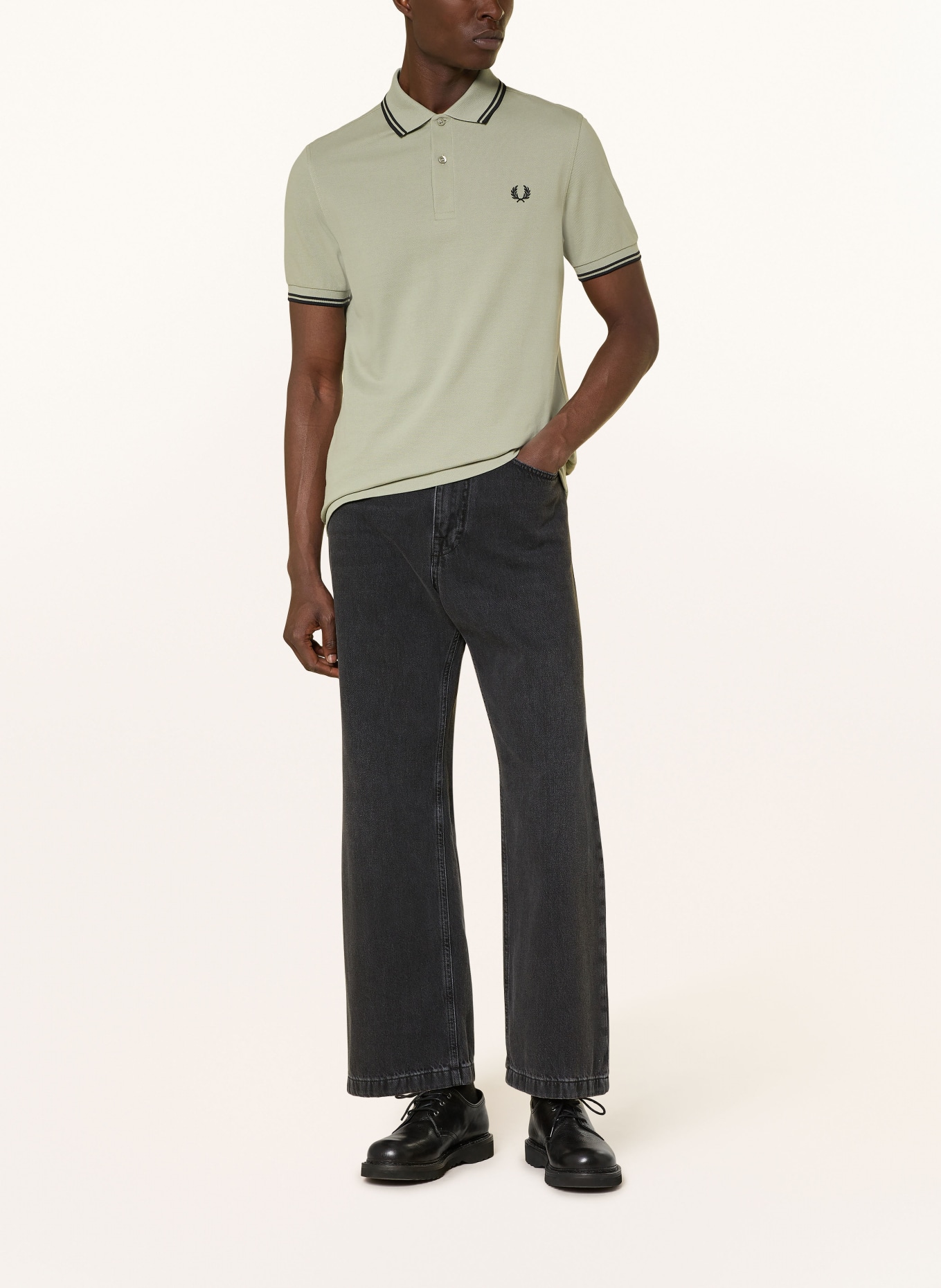 FRED PERRY Piqué-Poloshirt: HELLGRÜN