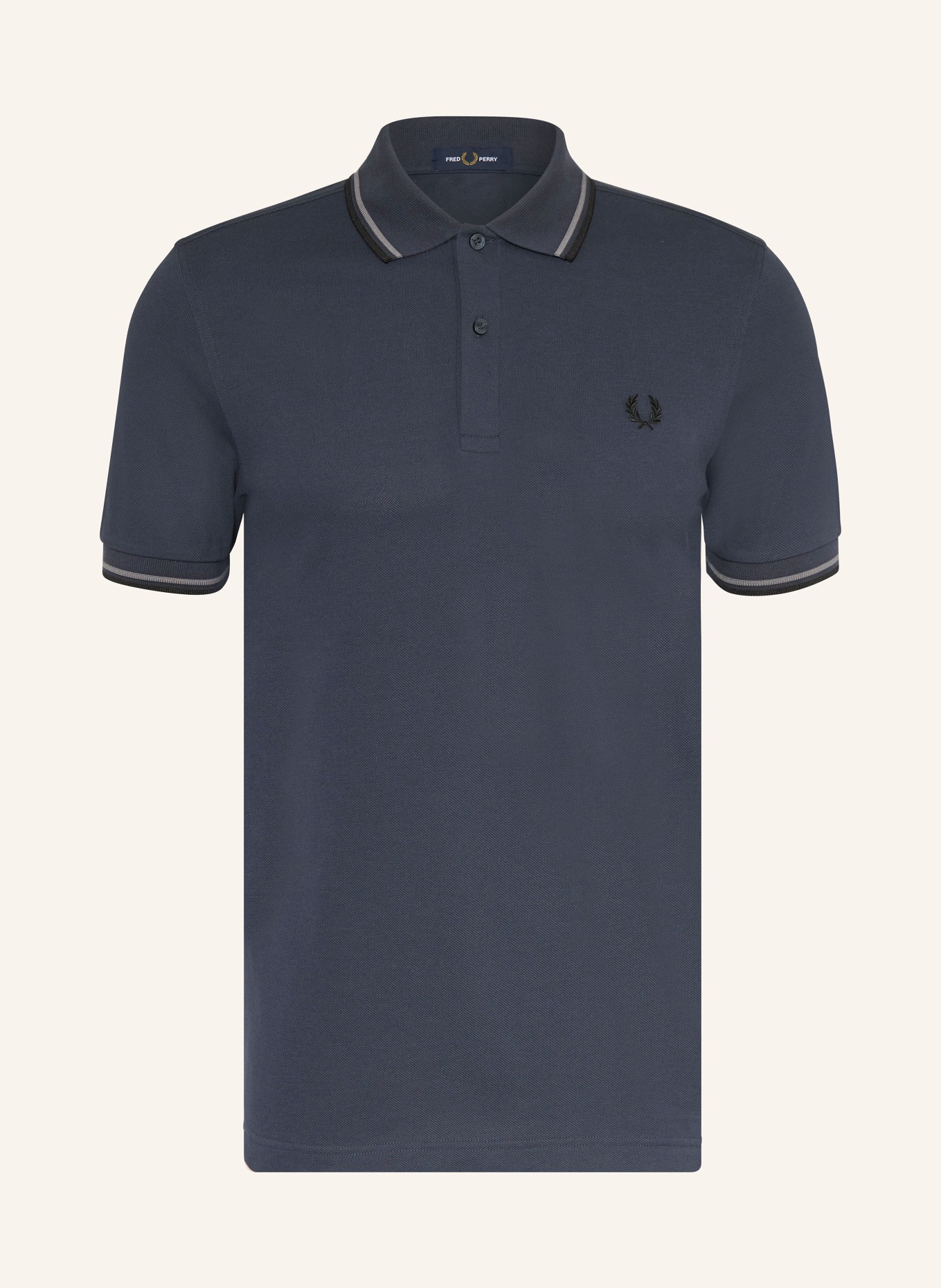 FRED PERRY Piqué-Poloshirt: DUNKELBLAU