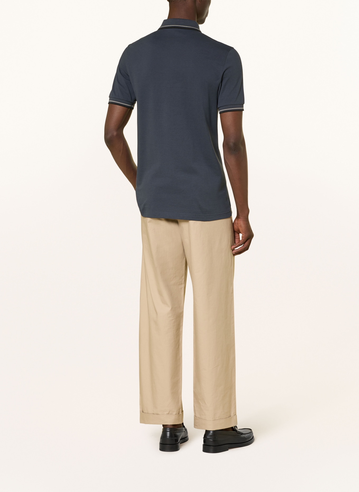 FRED PERRY Piqué-Poloshirt: DUNKELBLAU