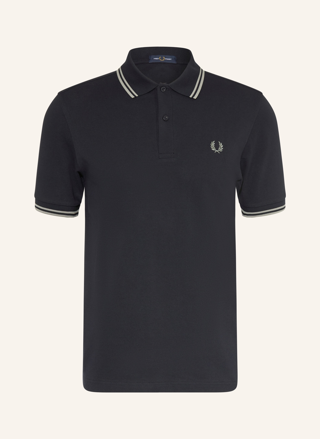 FRED PERRY Piqué-Poloshirt: DUNKELBLAU