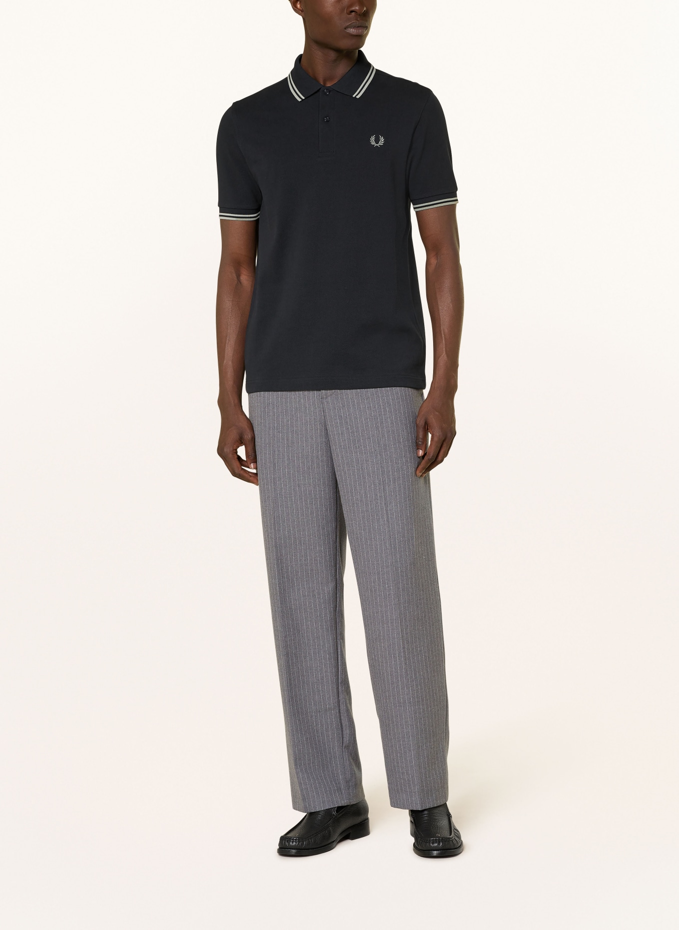 FRED PERRY Piqué-Poloshirt: DUNKELBLAU