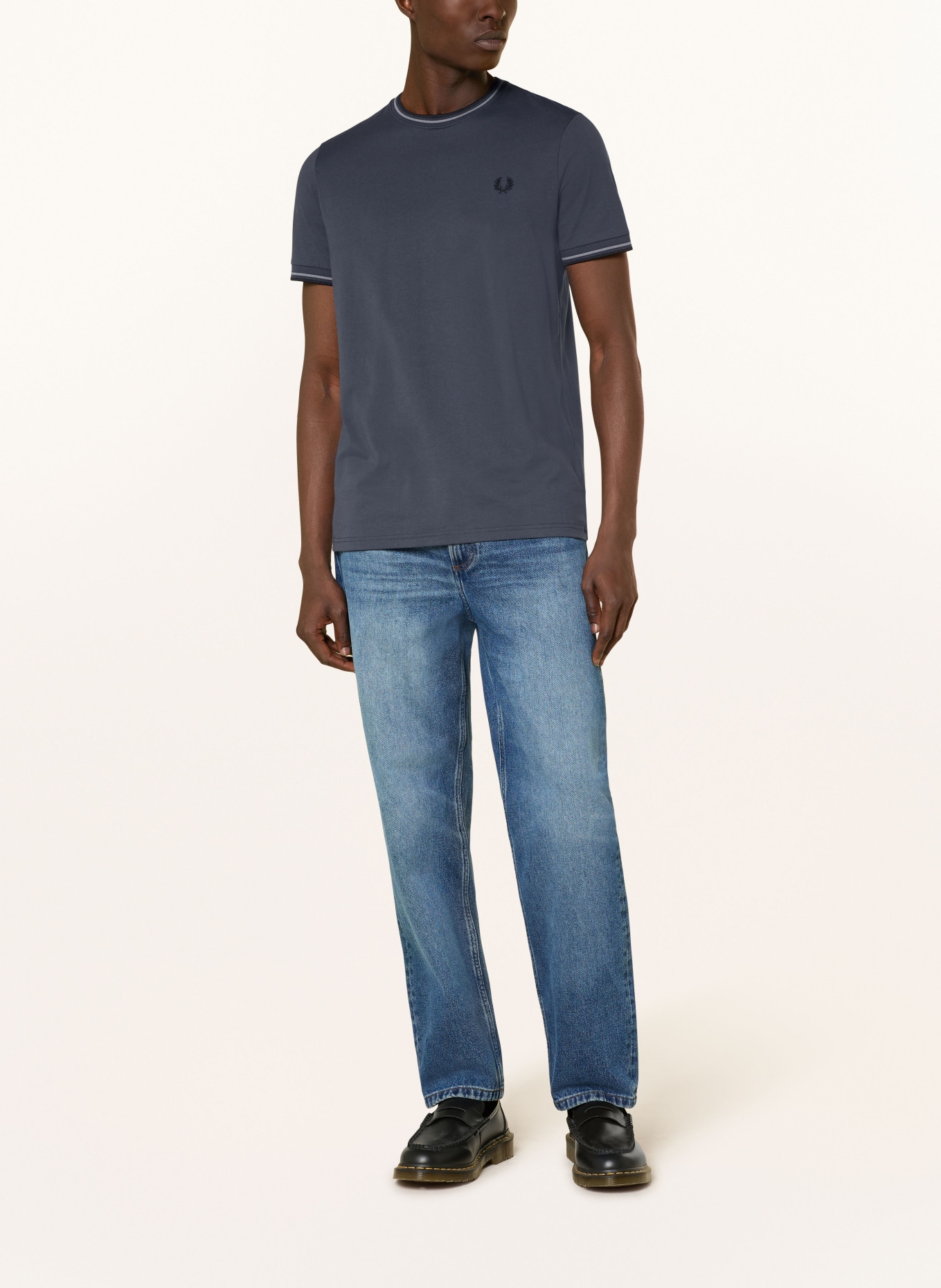 FRED PERRY T-shirt: DARK BLUE / LIGHT GRAY / BLACK