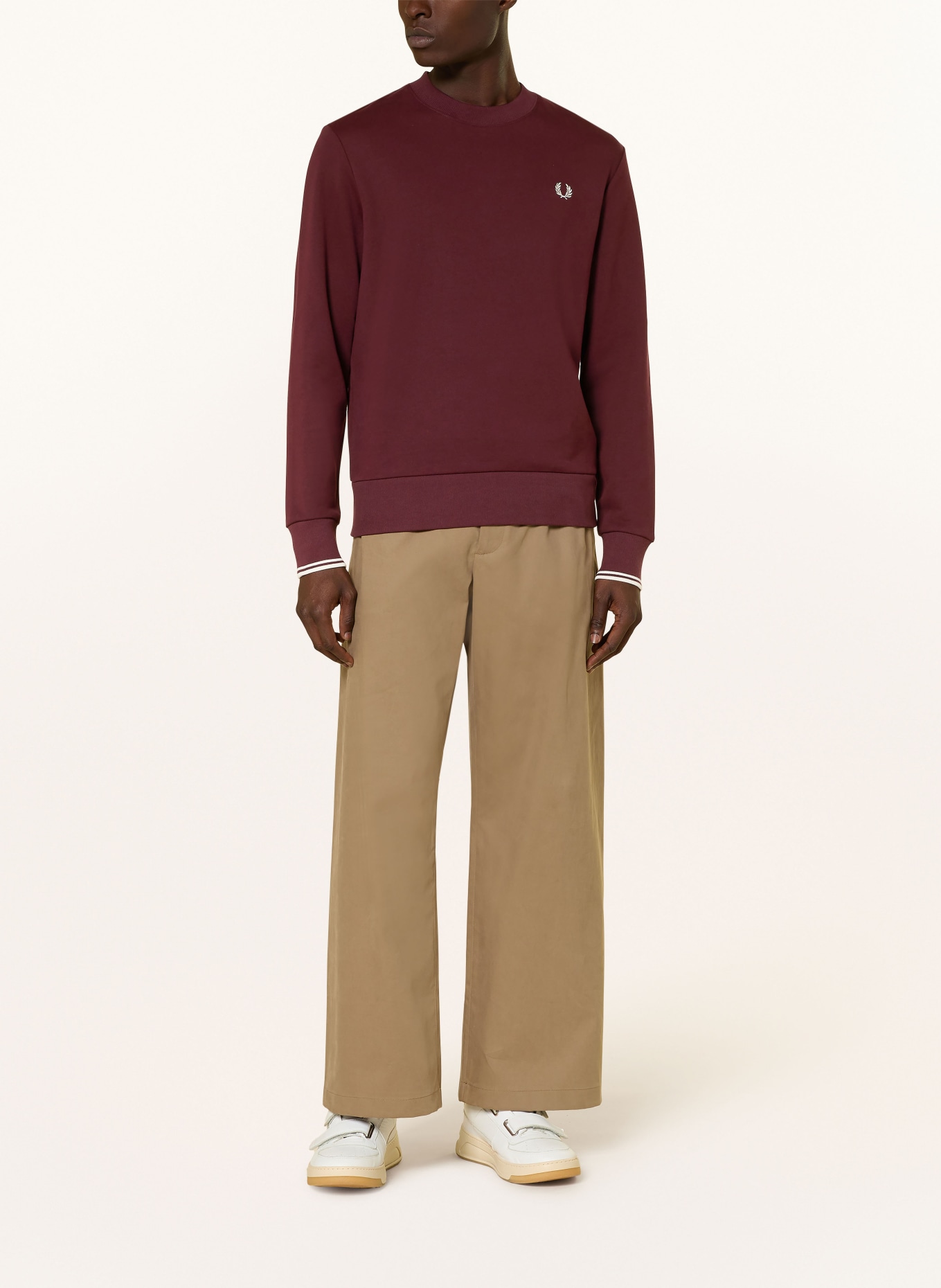 FRED PERRY Sweatshirt: DUNKELROT