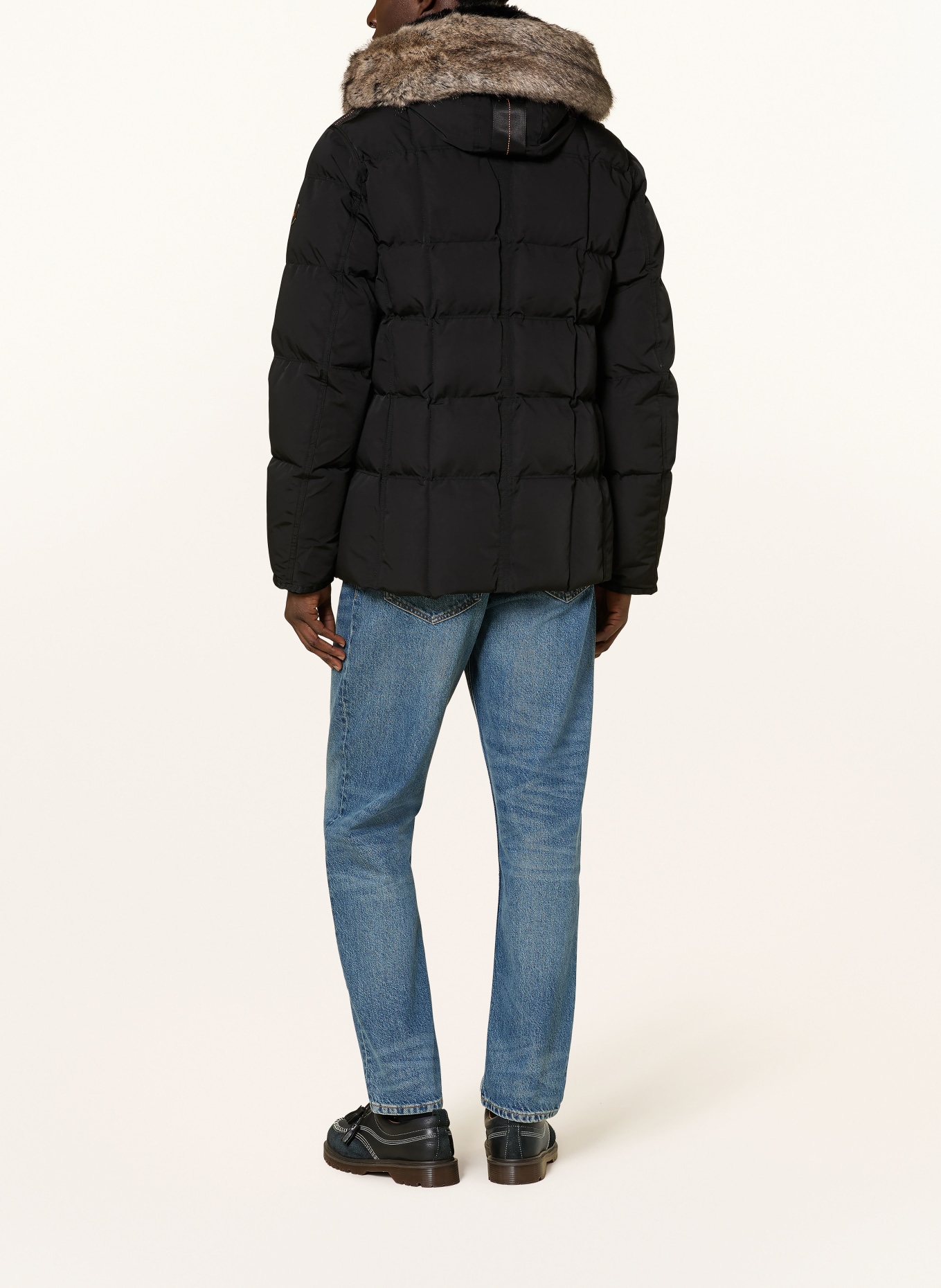 WELLENSTEYN Steppjacke MARVELLOUS mit Kunstpelz und SORONA® AURA-Isolierung: SCHWARZ