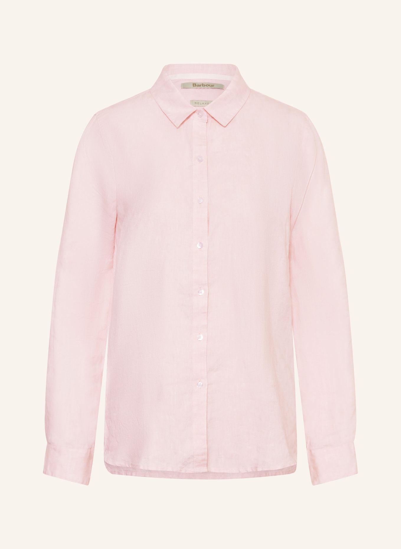 Barbour Lněná košile MARINE: RŮŽOVÁ