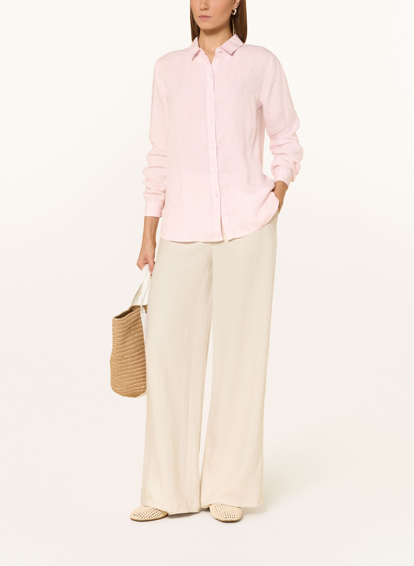 Barbour Lněná košile MARINE: RŮŽOVÁ