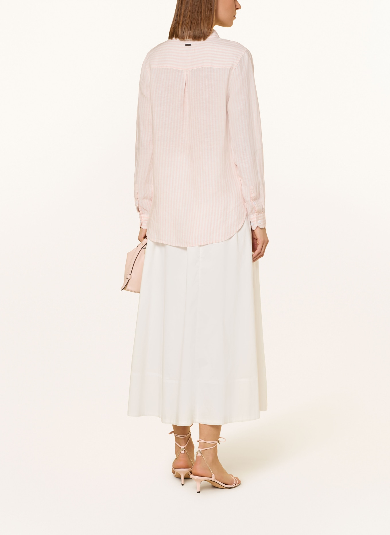 Barbour Lněná košile MARINE: RŮŽOVÁ / BÍLÁ