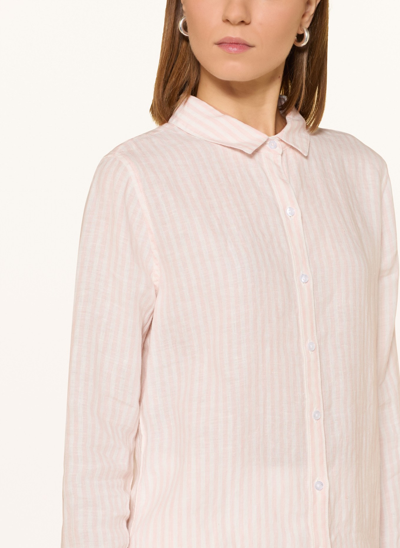 Barbour Lněná košile MARINE: RŮŽOVÁ / BÍLÁ