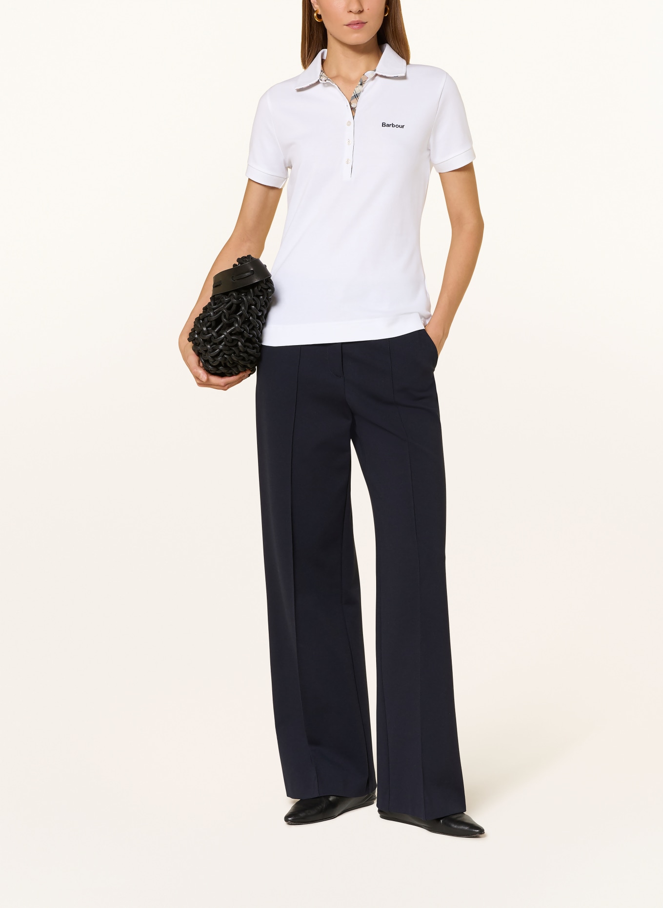 Barbour Koszulka polo z dżerseju PORTSDOWN: BIAŁY