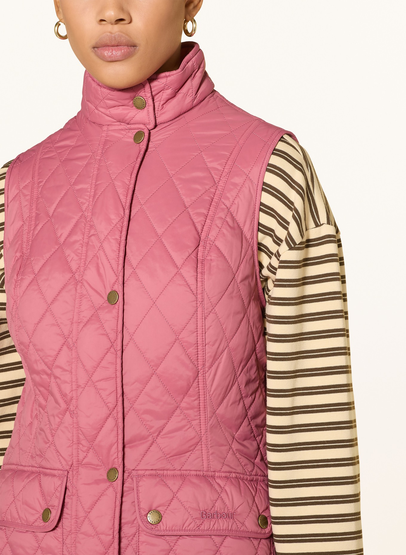 Barbour Quilted vest OTTERBURN: DUSKY PINK